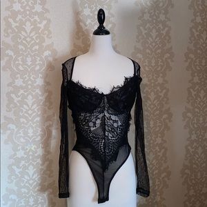 Black lace bodysuit